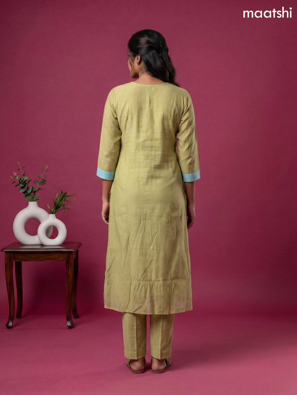 Green and Teal Blue Mul Chanderi Embroidery Work Anarkali Suit