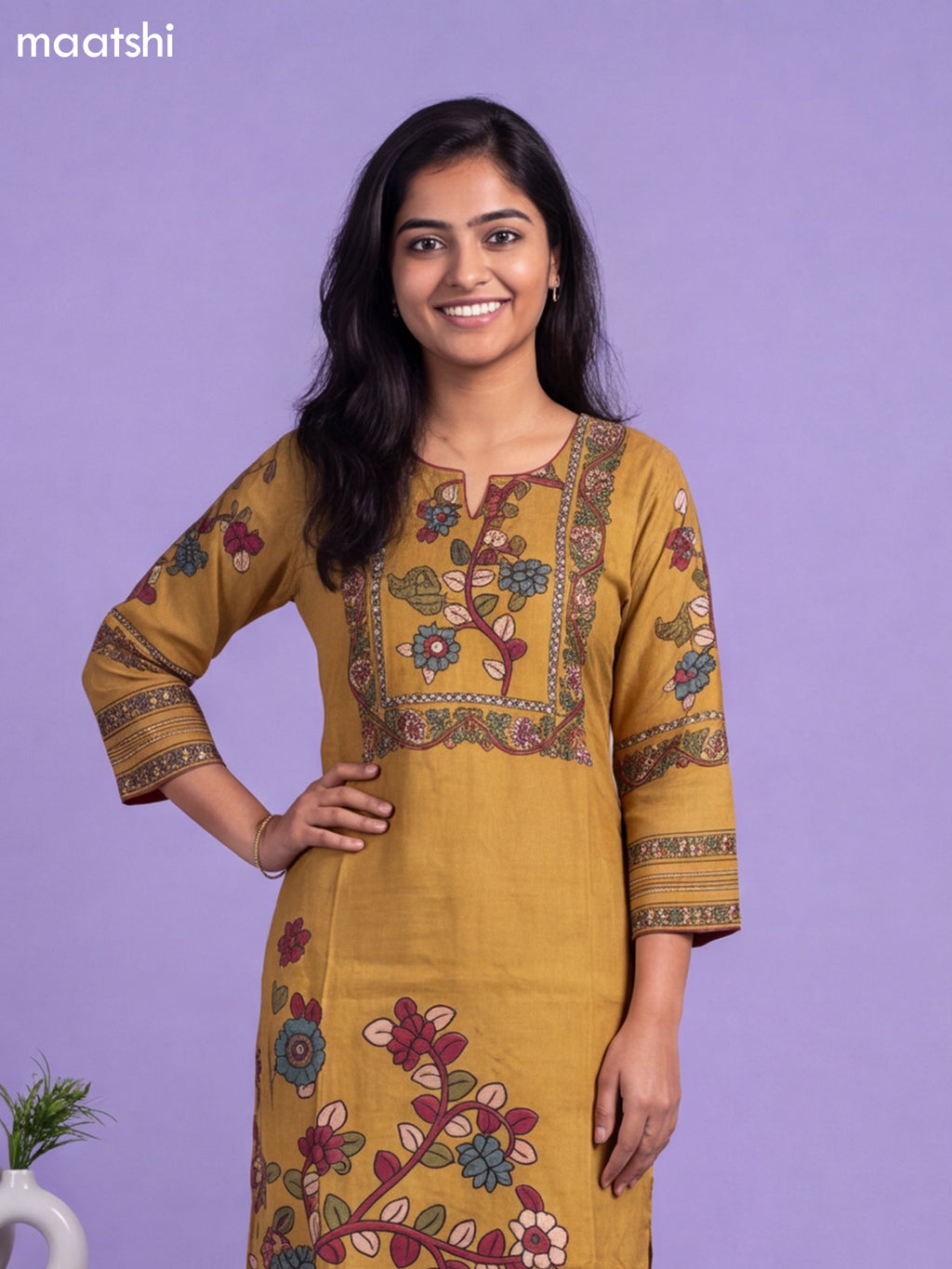 Mehandi Green Muslin Printed Straight Suit