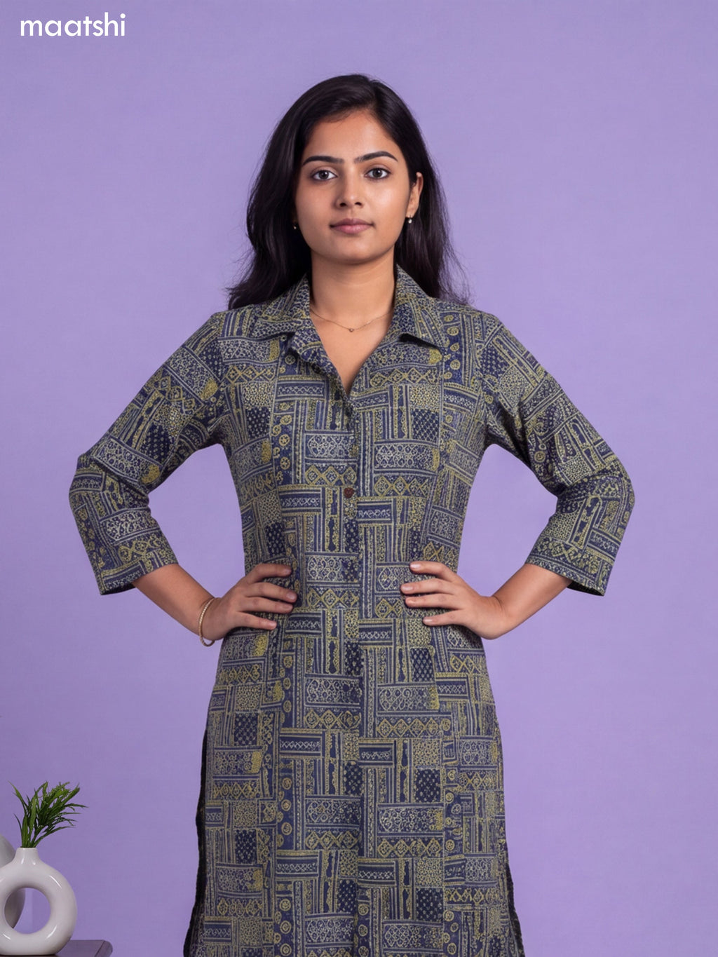 Blue Cotton Printed Co-Ord Set