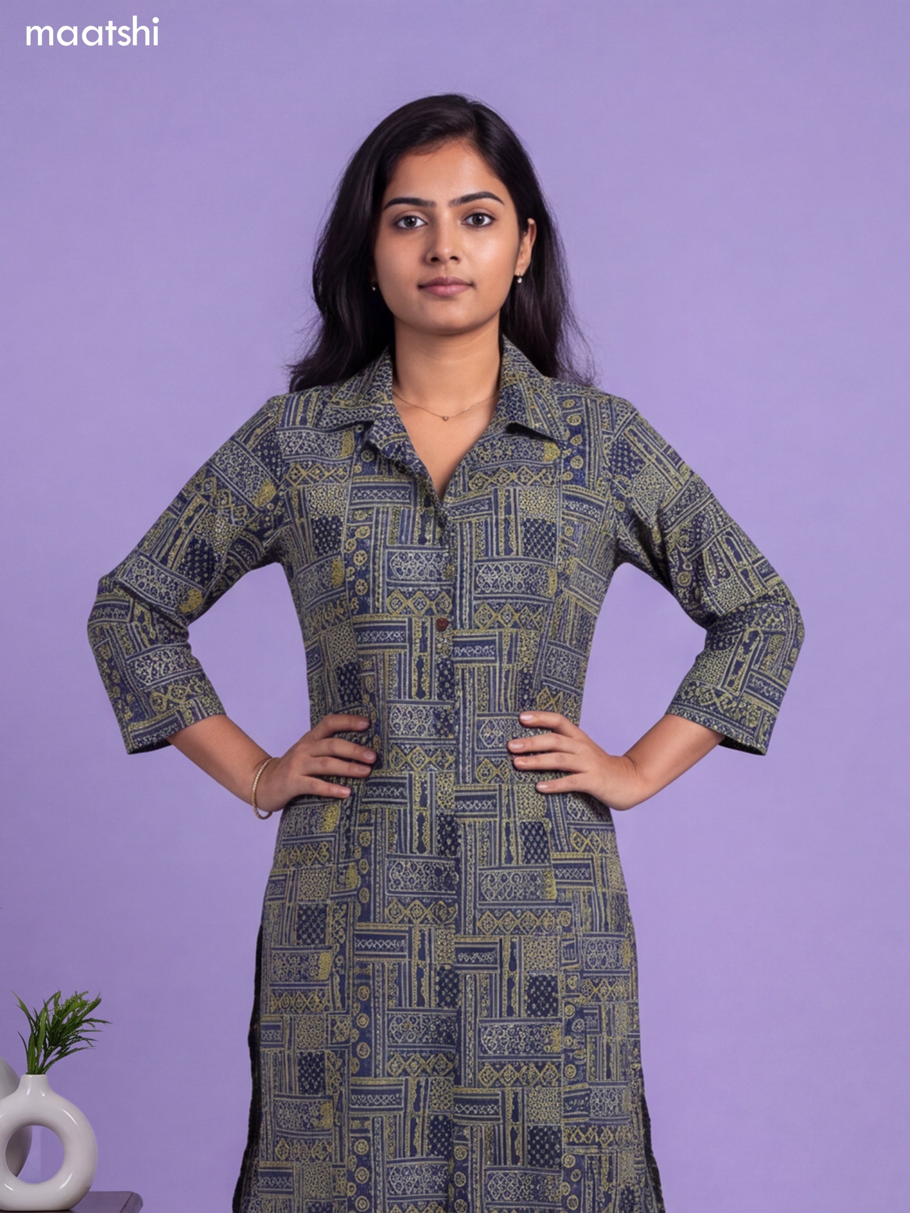Blue Cotton Printed Co-Ord Set