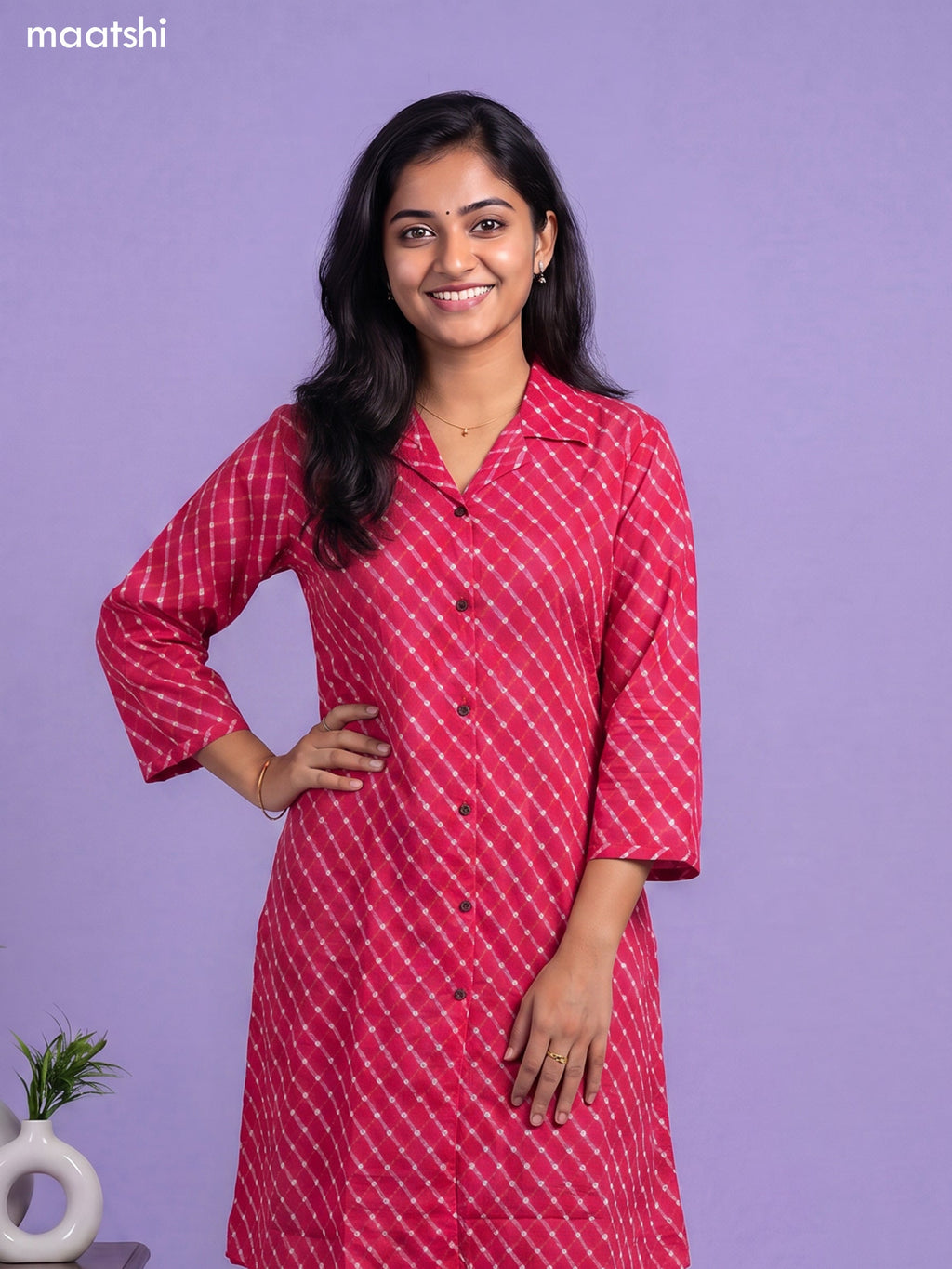 Pink Cotton Printed Co-Ord Set
