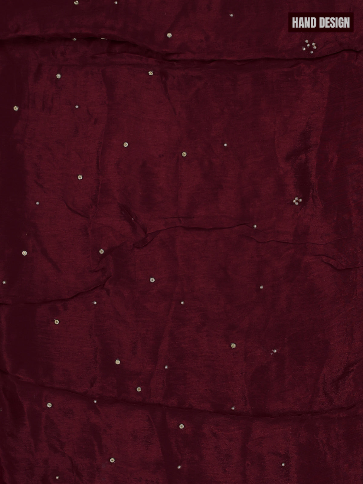 Festive wear dress material maroon with beaded work neck pattern and bottom & dupatta