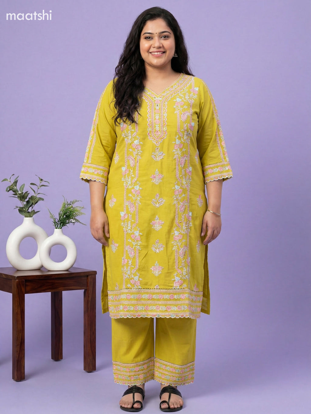 Baby Pink Chanderi Embroidery Work Salwar Suit