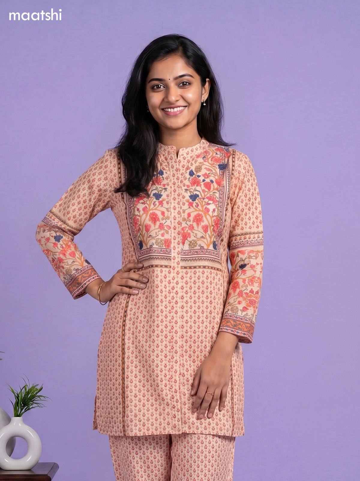 linen cotton floral printed short co-ord set