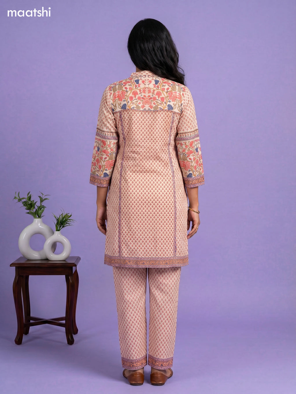linen cotton floral printed short co-ord set