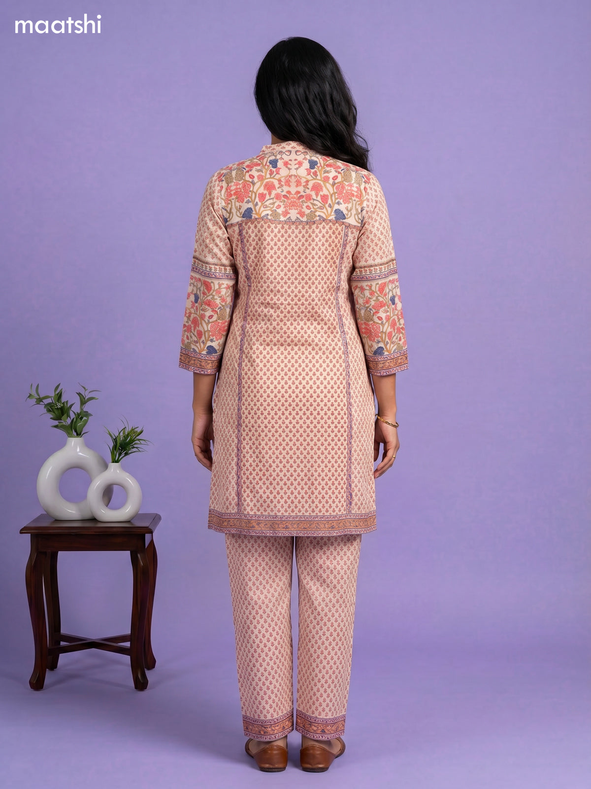 linen cotton floral printed short co-ord set