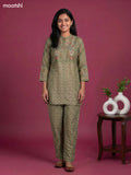 linen cotton floral printed short co-ord set