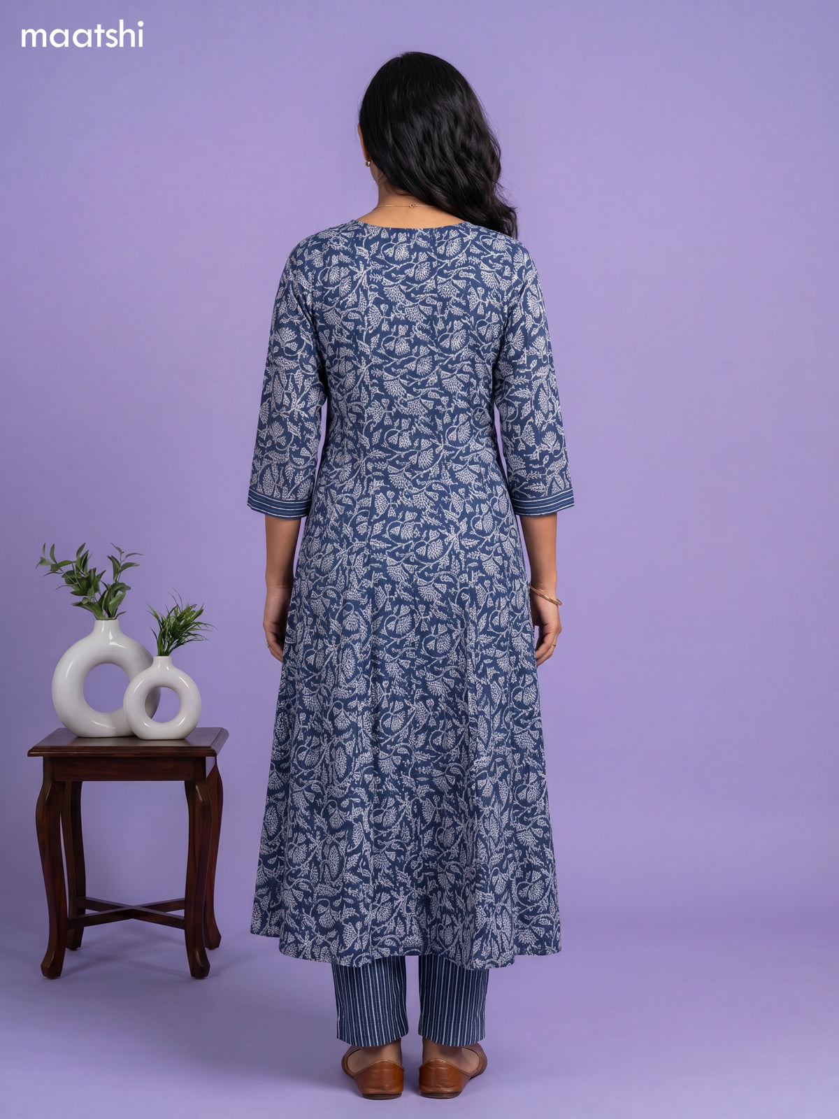 cotton kalamkari printed anarkali suit