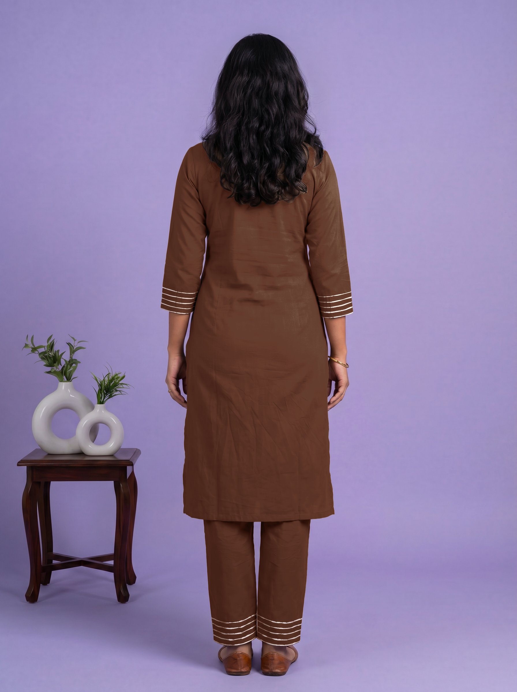 cotton floral printed straight kurti set