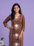 cotton floral printed straight kurti set