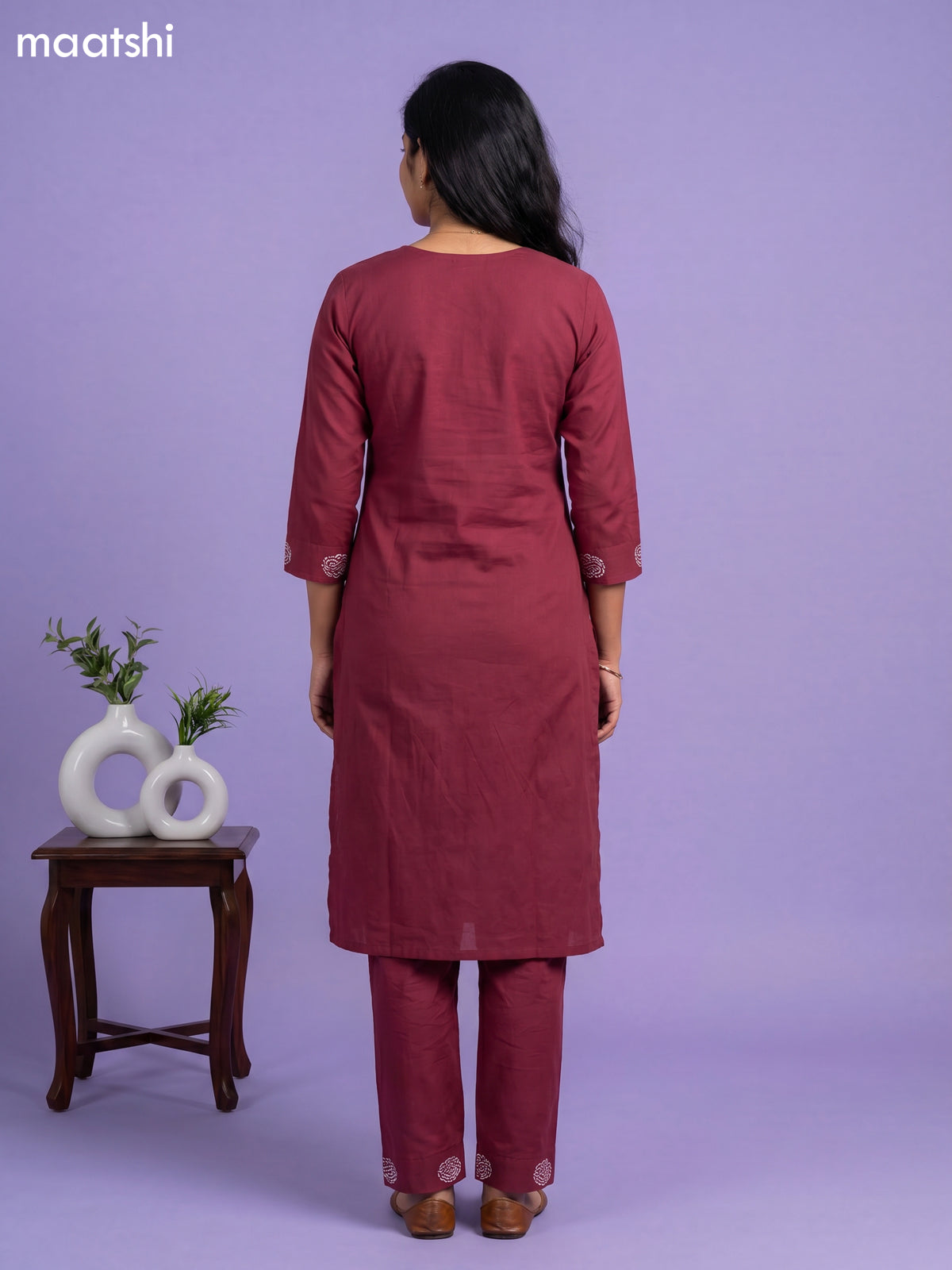 cotton floral printed straight kurti set