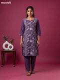 cotton floral printed straight kurti set
