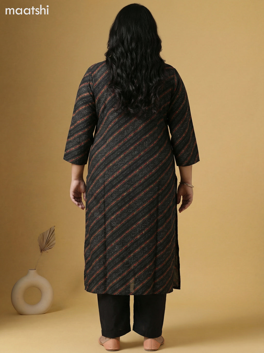 Black Art Tussar With Banarasi Style Straight Suit