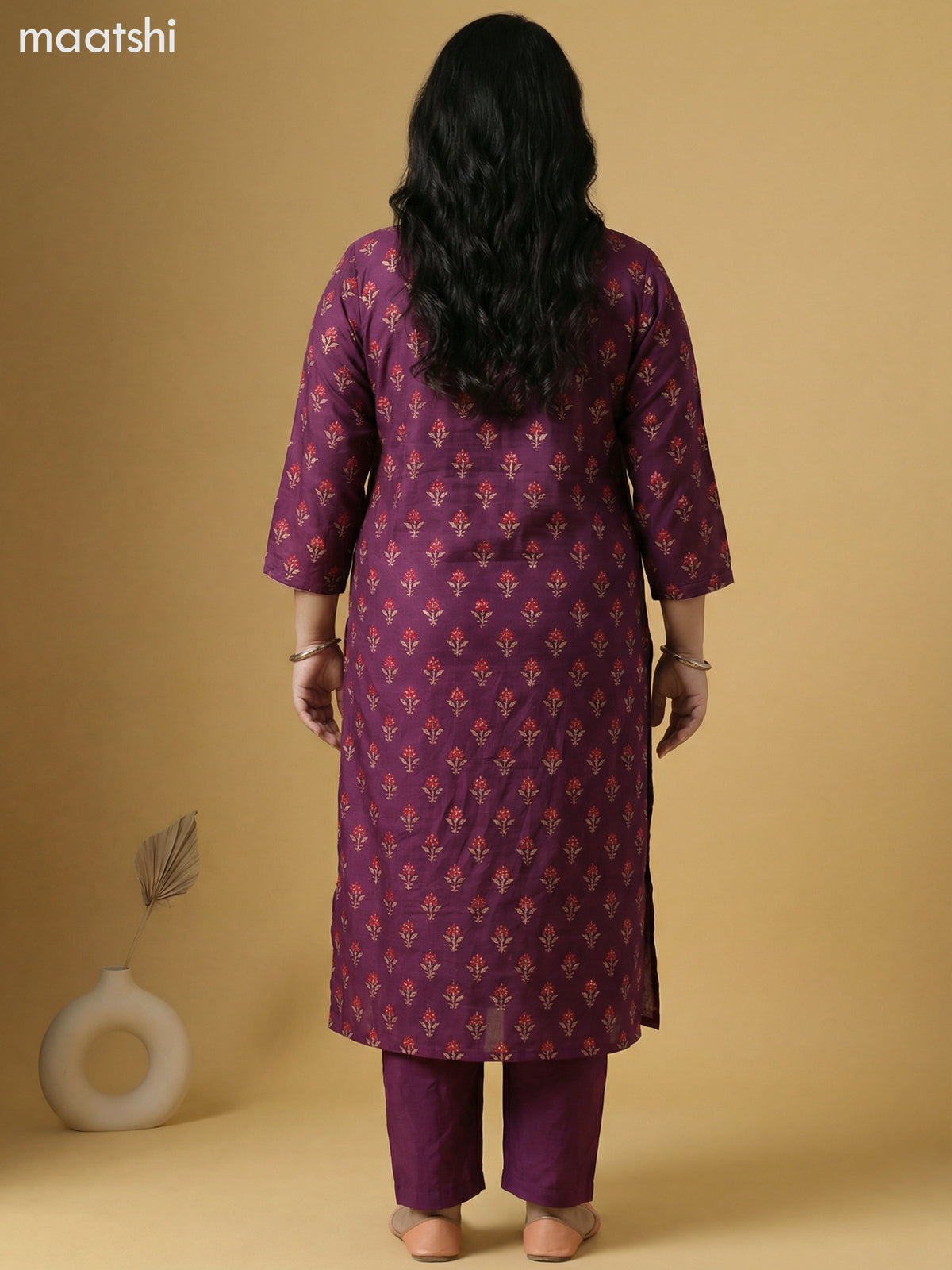 Wine Shade Art Tussar With Banarasi Style Straight Suit