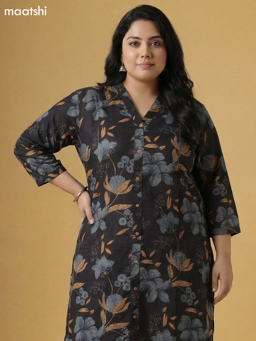 Black Cotton Kalamkari Printed Co-Ord Set