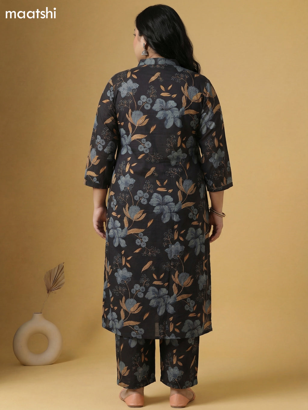 Black Cotton Kalamkari Printed Co-Ord Set