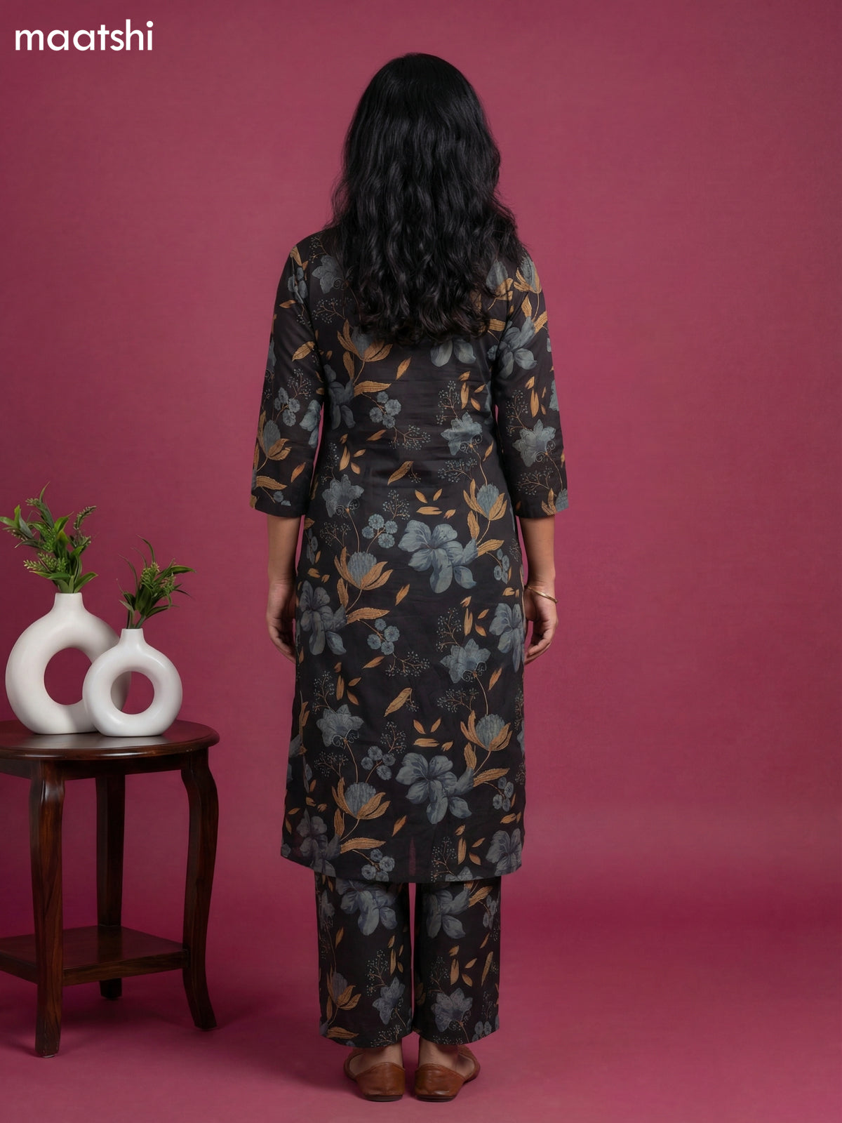 Black Cotton Kalamkari Printed Co-Ord Set