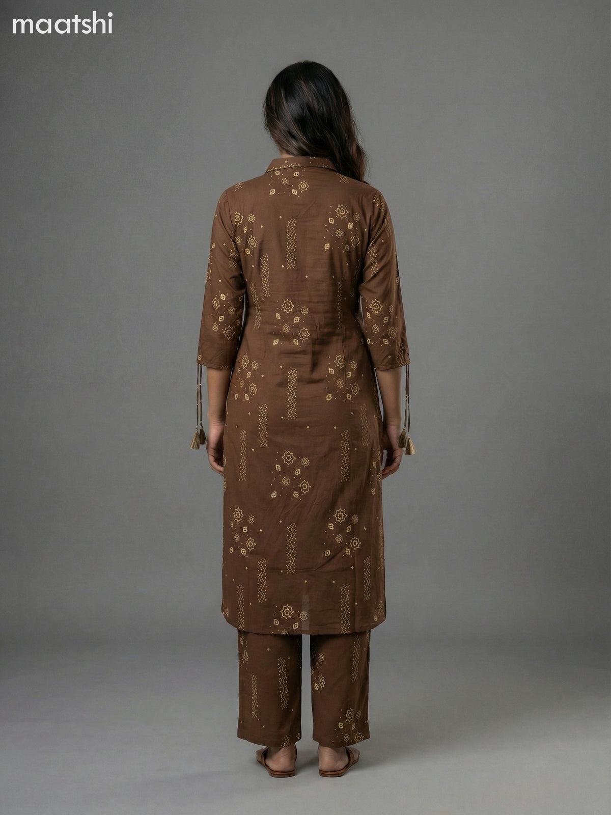 Dark Mehendi Green Cotton Printed Co-Ord Set Palazzo Pant