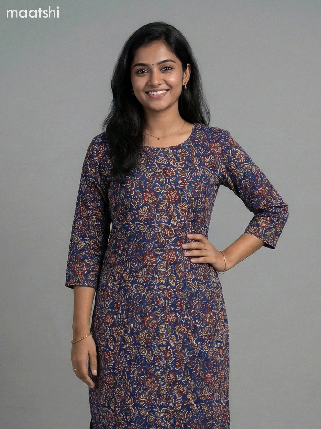 Blue Cotton Floral Printed Co-Ord Set