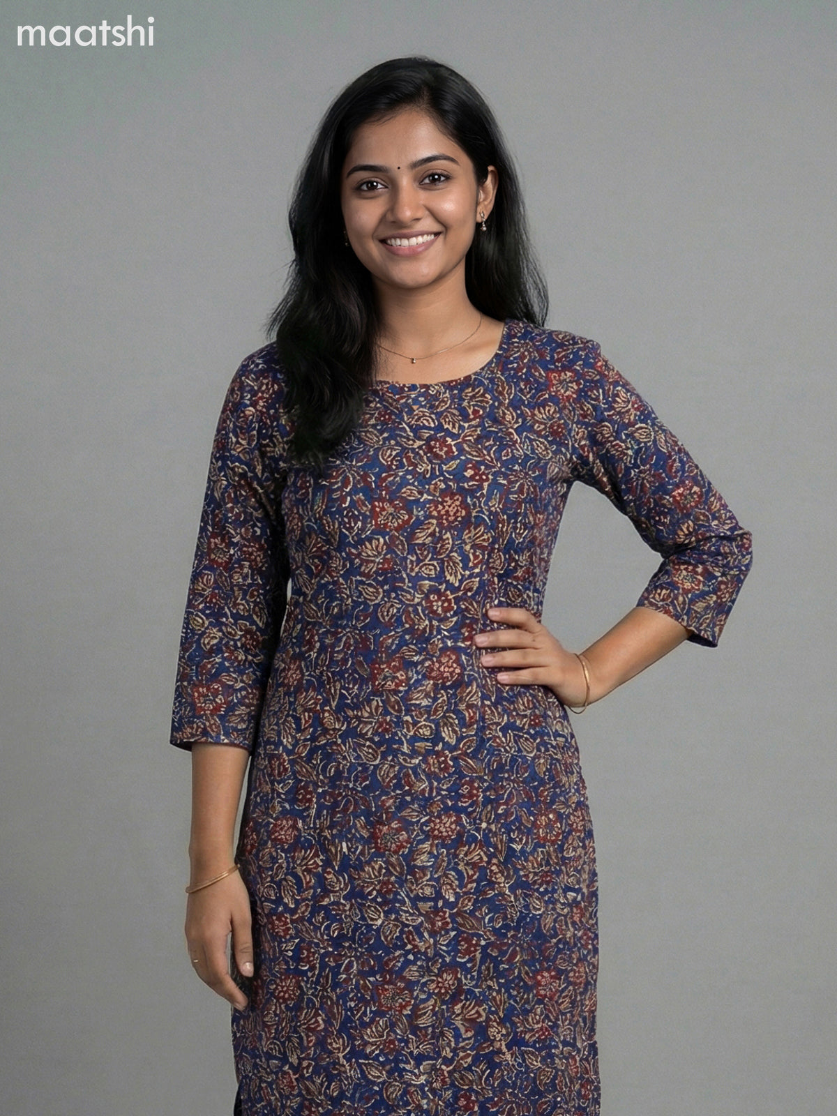 Blue Cotton Floral Printed Co-Ord Set