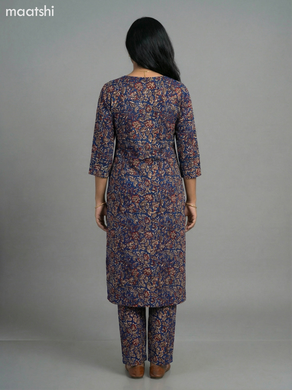 Blue Cotton Floral Printed Co-Ord Set