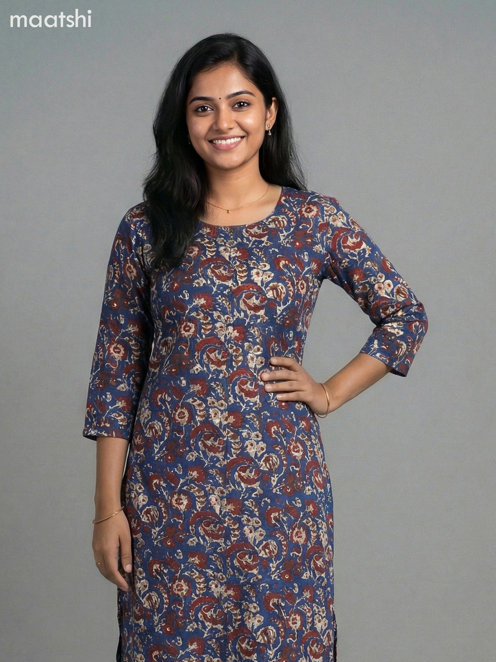 Blue Cotton Floral Printed Co-Ord Set
