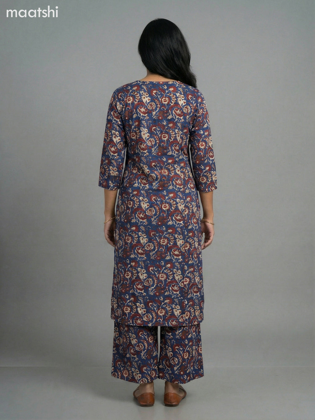 Blue Cotton Floral Printed Co-Ord Set