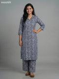 Grey Cotton Printed Co-Ord Set
