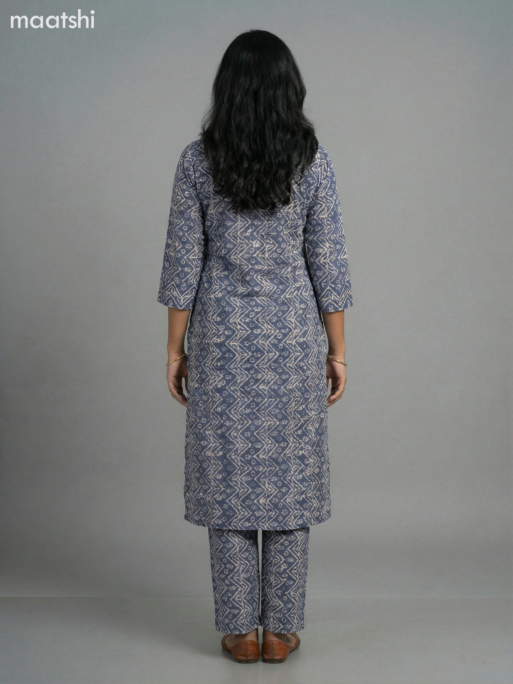 Grey Cotton Printed Co-Ord Set