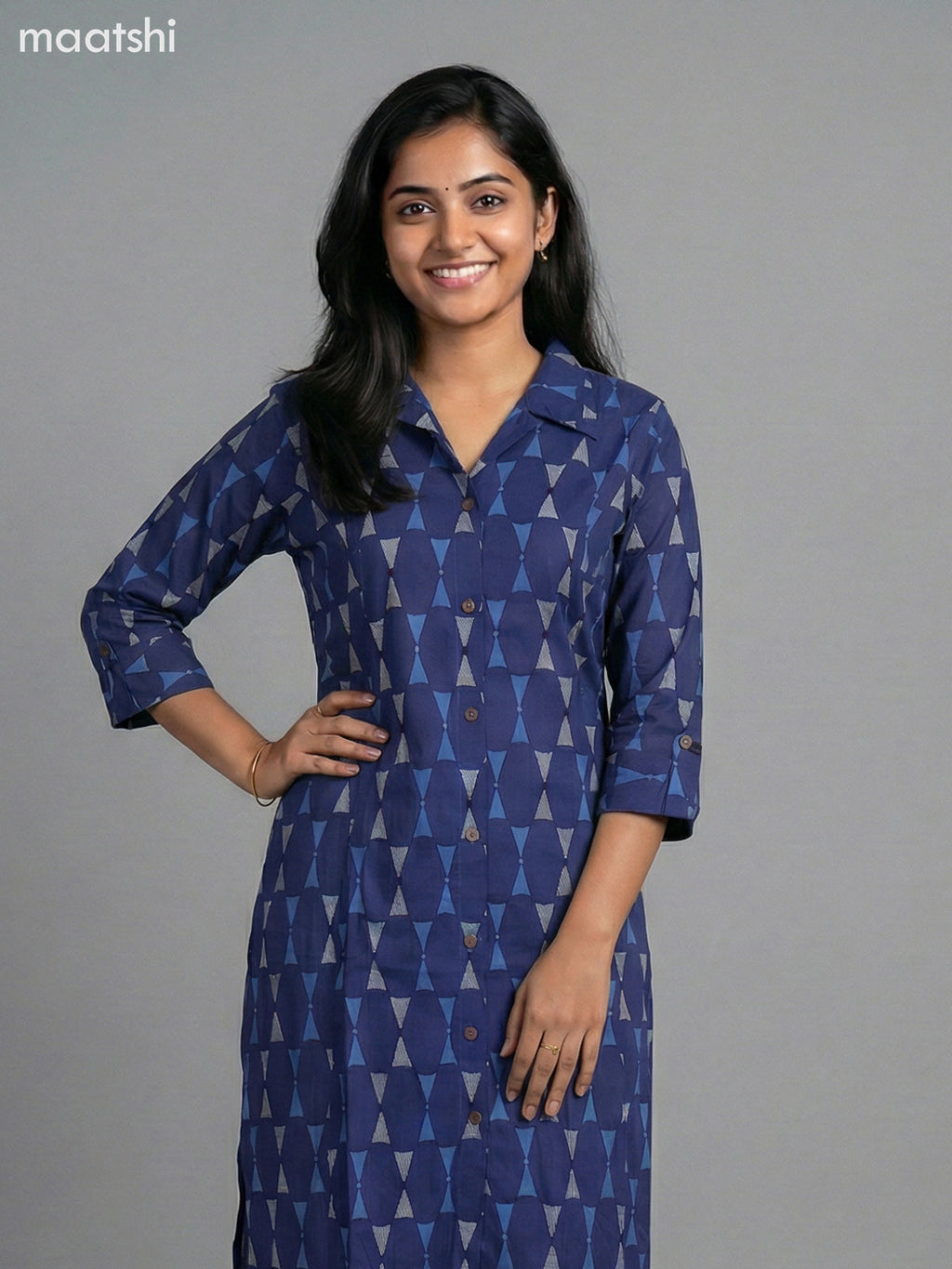 Blue Cotton Printed Co-Ord Set