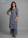 Grey Cotton Printed Co-Ord Set