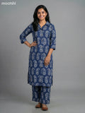 Blue Cotton Printed Co-Ord Set