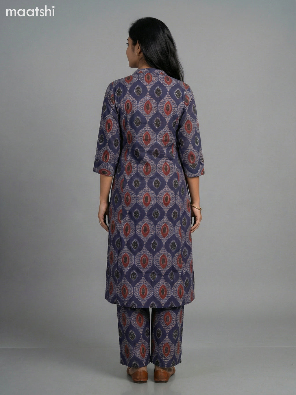 Blue Cotton Printed Co-Ord Set Palazzo Pant