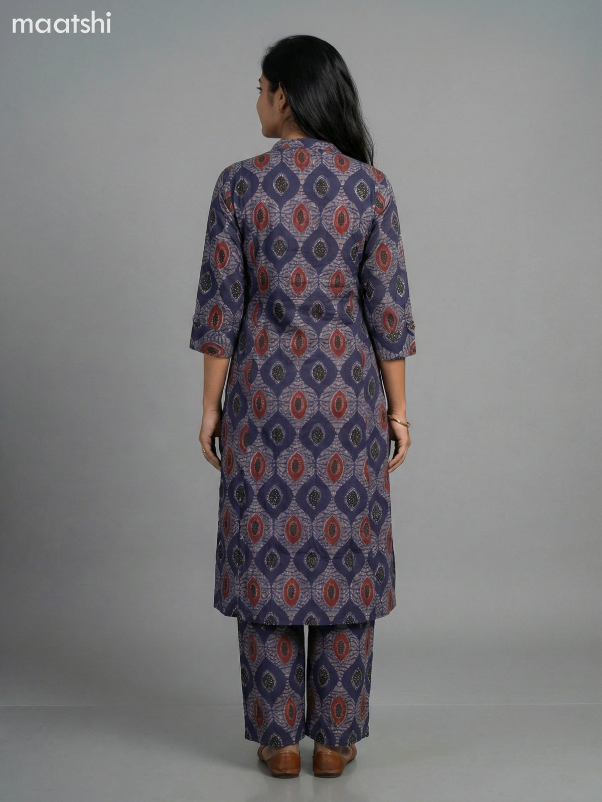 Blue Cotton Printed Co-Ord Set Palazzo Pant