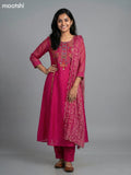 Pink Chanderi Embroidery Work Anarkali Suit