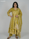 Light Green Cotton Printed Anarkali Suit