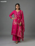 Pink Cotton Printed Anarkali Suit