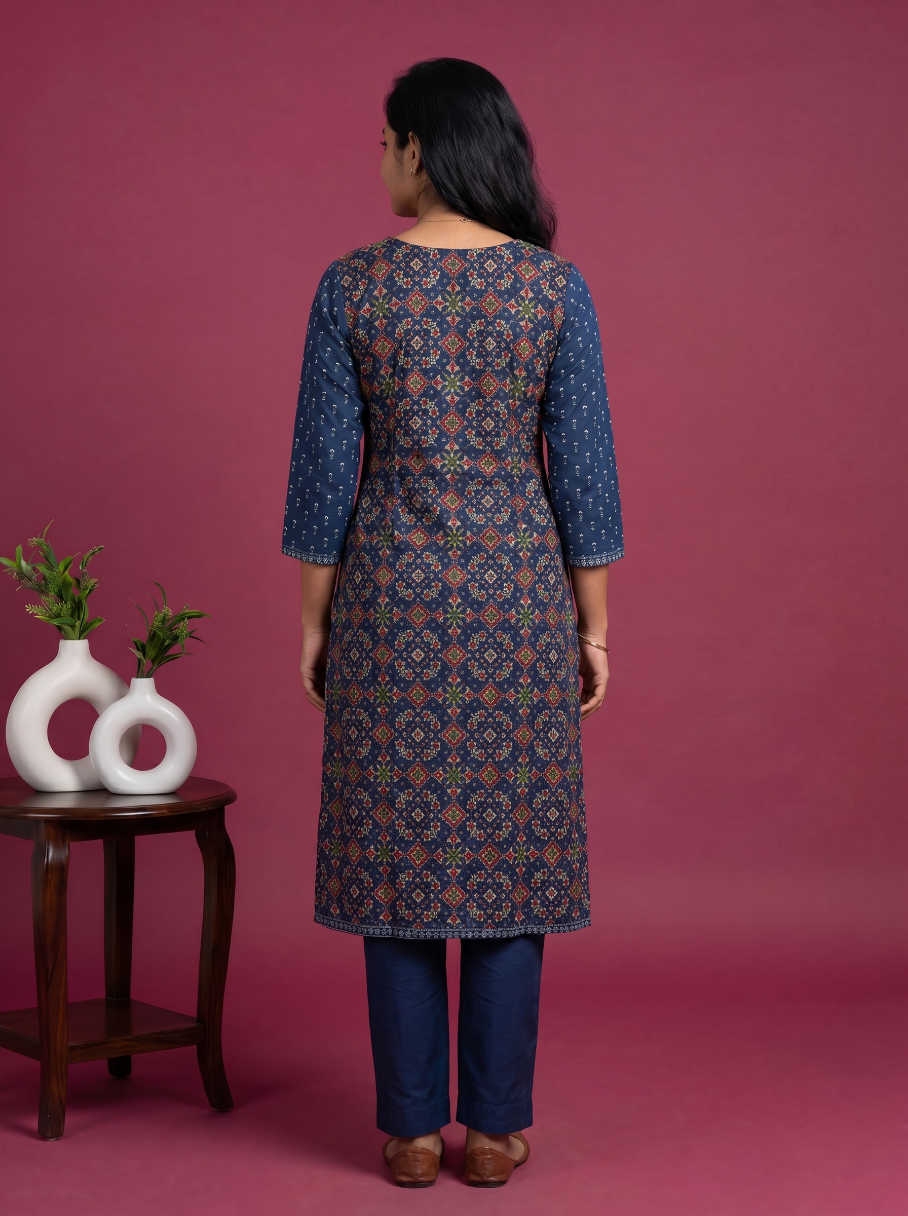 modal patola printed straight suit