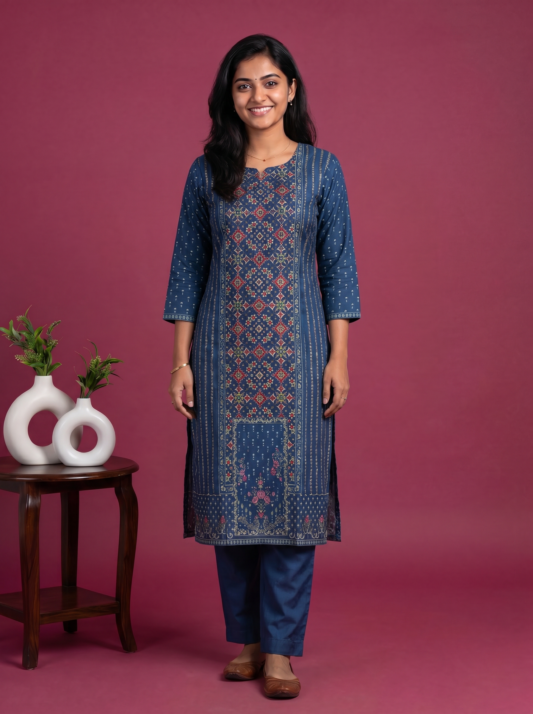 modal patola printed straight suit
