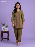 Green Modal Patola Print Long Co-Ord Set