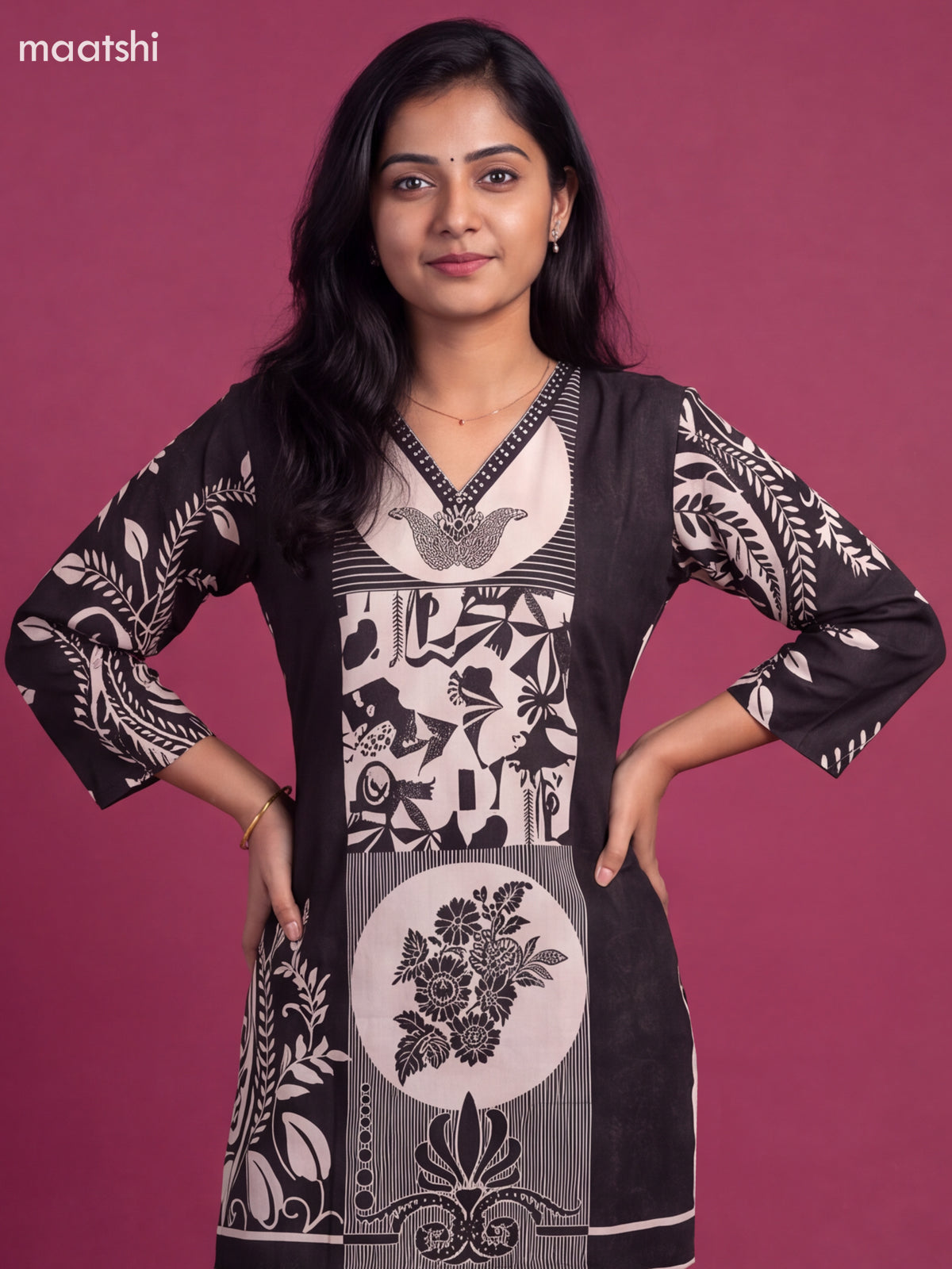 Black Muslin Printed Short Co-Ord Set