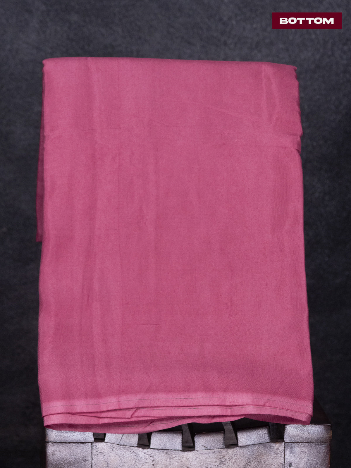Tissue linen dress material pink shade with floral buttas & embroidery work neck pattern and bottom & dupatta