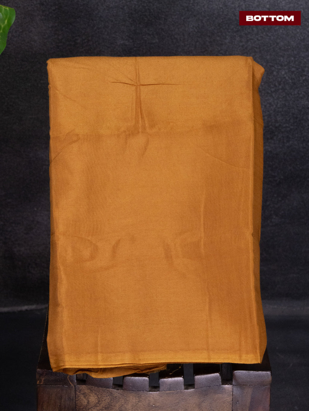 Linen dress material mustard shade with sequin & kantha stich work neck pattern and bottom & printed dupatta