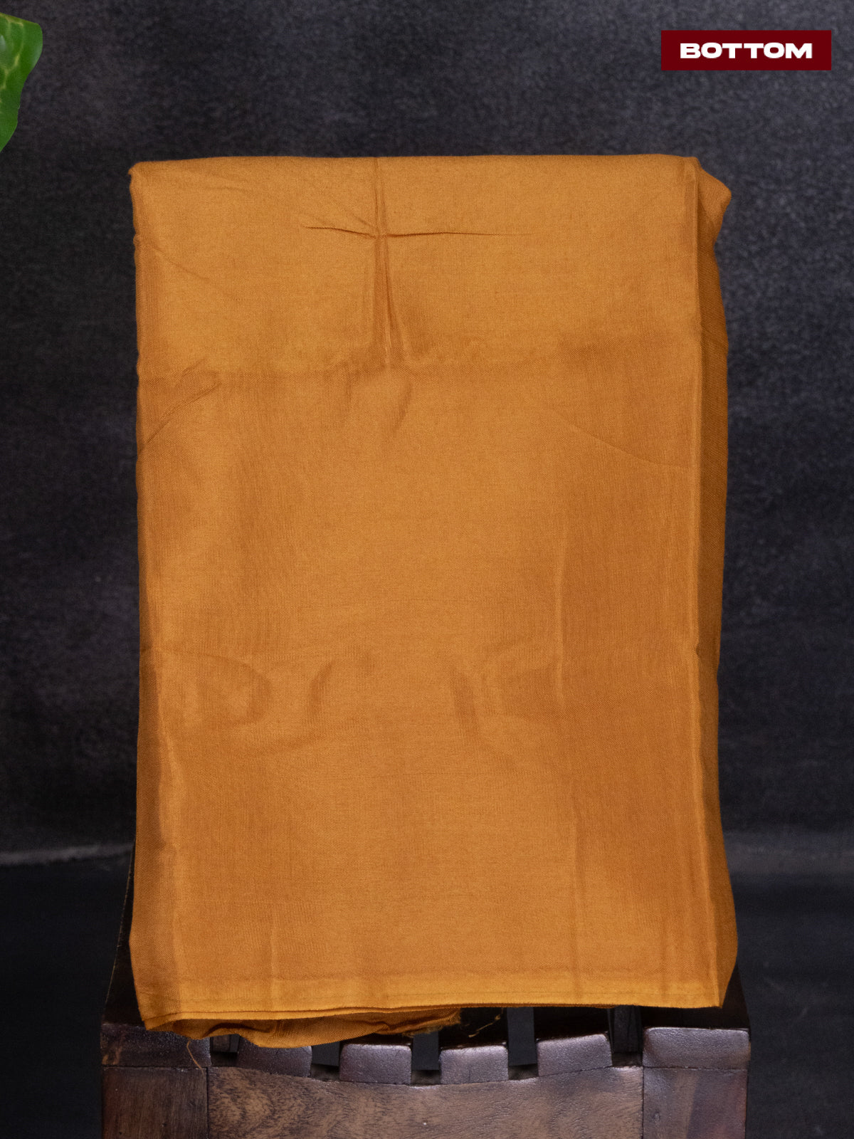 Linen dress material mustard shade with sequin & kantha stich work neck pattern and bottom & printed dupatta