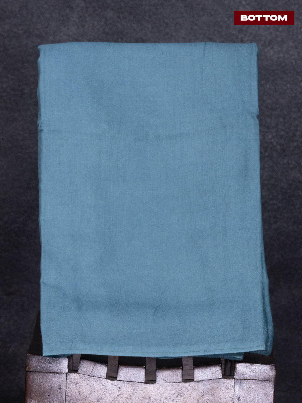 Linen dress material pastle blue with sequin & kantha stich work neck pattern and bottom & printed dupatta
