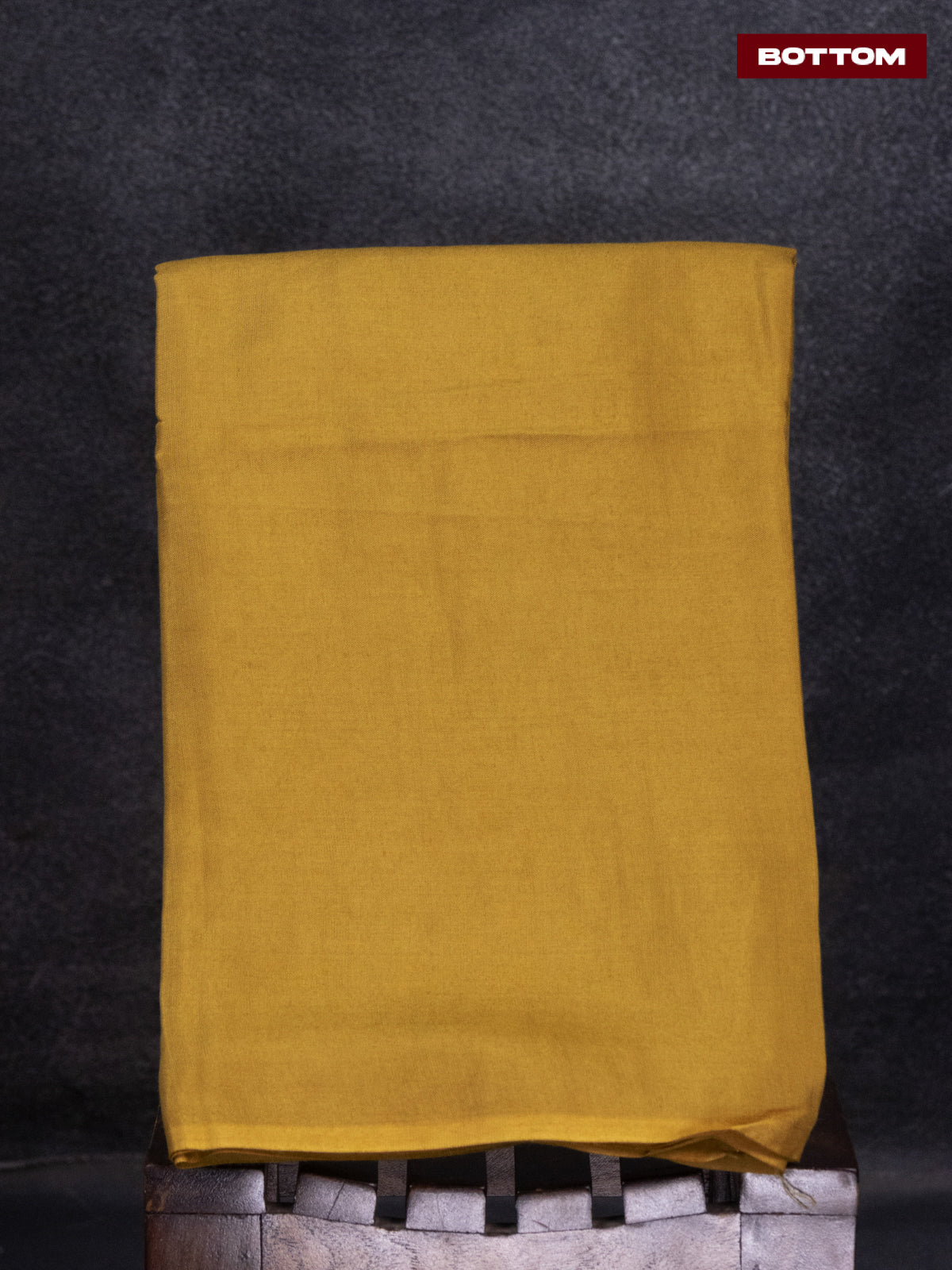 Tissue linen dress material mustard shade with floral design embroidery work neck pattern and bottom & dupatta