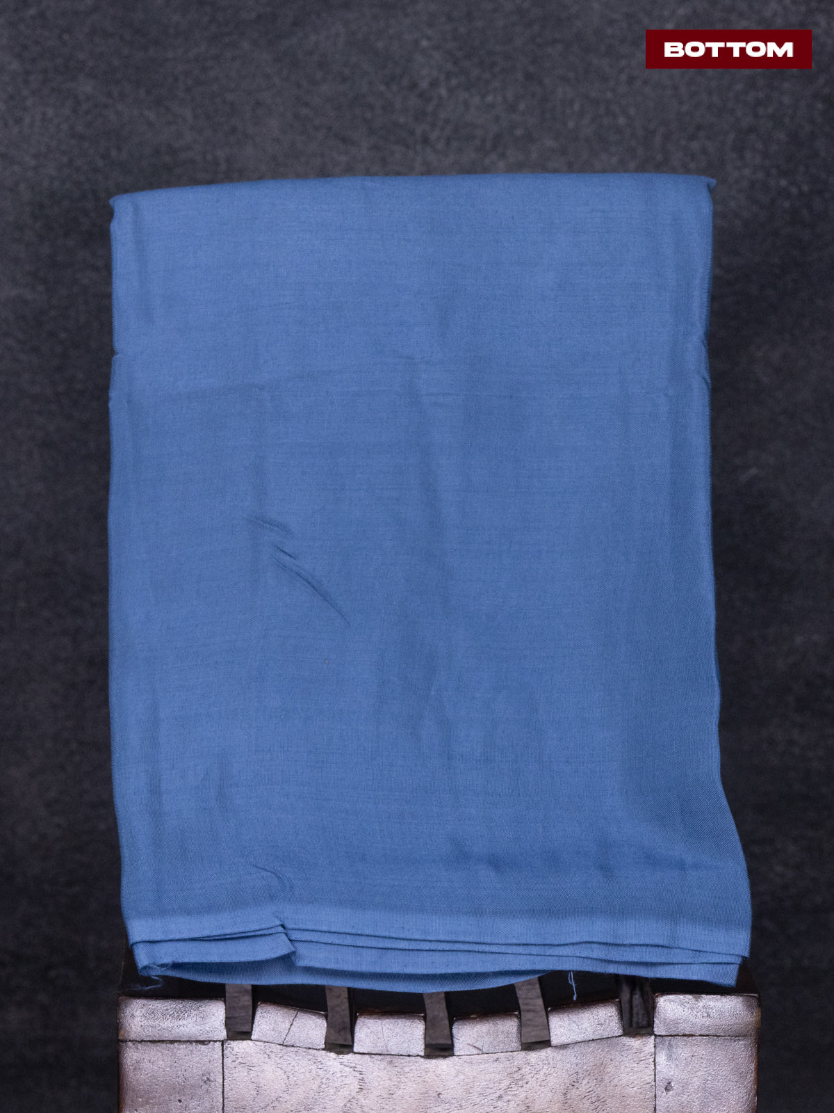 Tissue linen dress material blue with floral design embroidery work neck pattern and bottom & dupatta