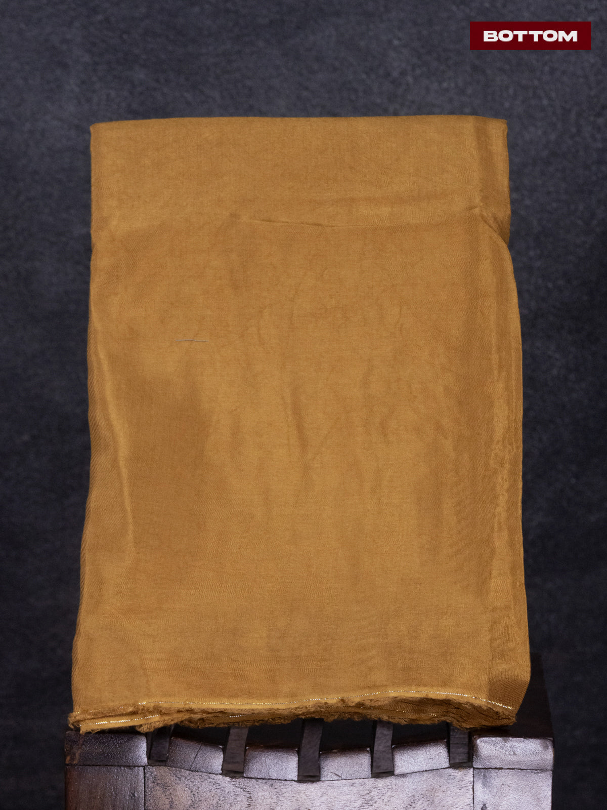 Tissue linen dress material mustard shade with floral design & embroidery kantha stich work and bottom & dupatta