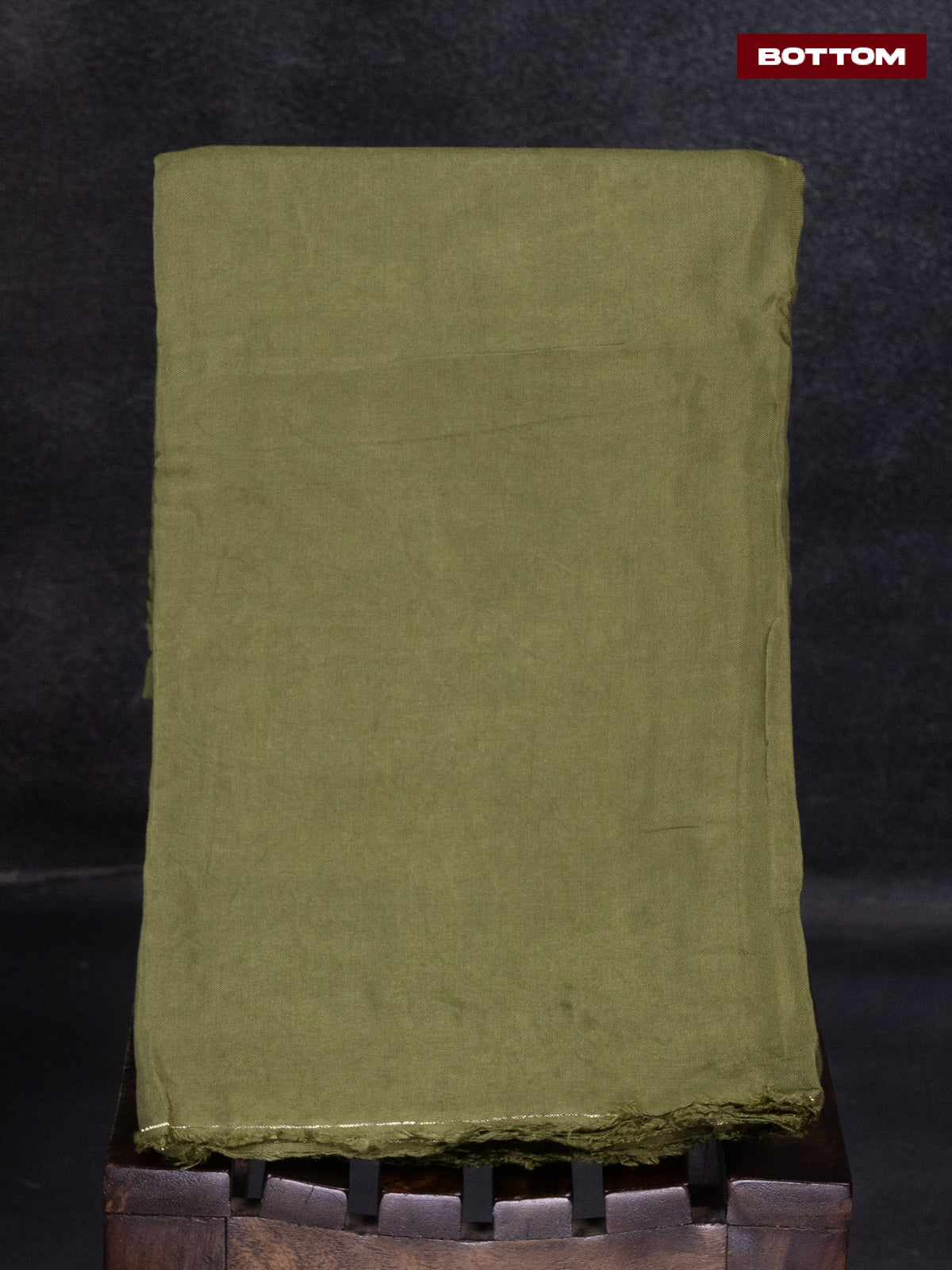 Tissue linen dress material green with floral design & embroidery kantha stich work and bottom & dupatta
