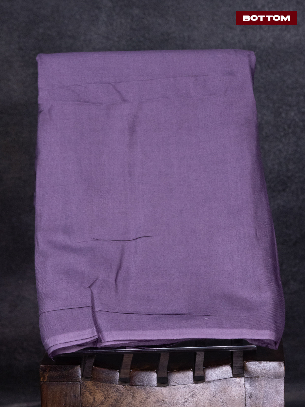 Tissue linen dress material lavender shade with embroidery work simple neck pattern and bottom & dupatta